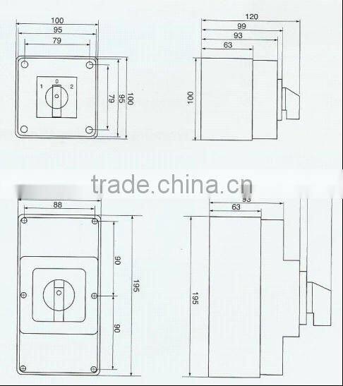 IP65 reversing switch