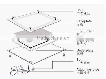 LED slim acrylic magnetic crystal light box