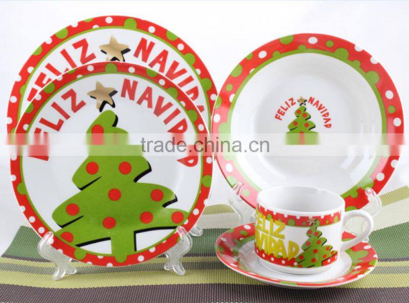 christmas porcelain dinner set/ceramic dishes/american style dinnerware