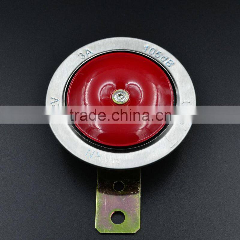 35W 12V 105dB 3A Motorcycle Electric Horn Air Horn - silver+Red/horn speaker-6