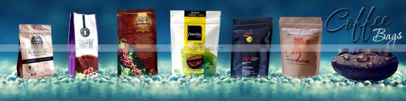 China Supplier Wholesale Flexible Middle Sealed Side Gusset coffee bean pouch with Air Valve