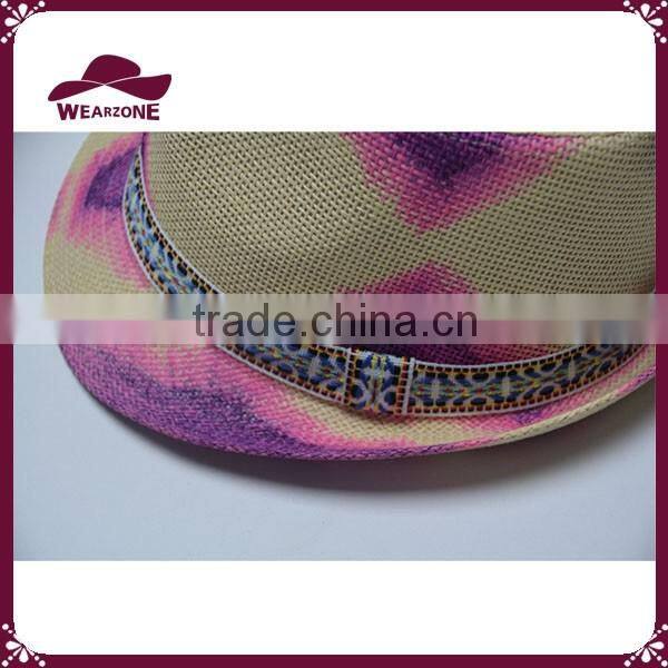 Colorful 100% paper straw hat