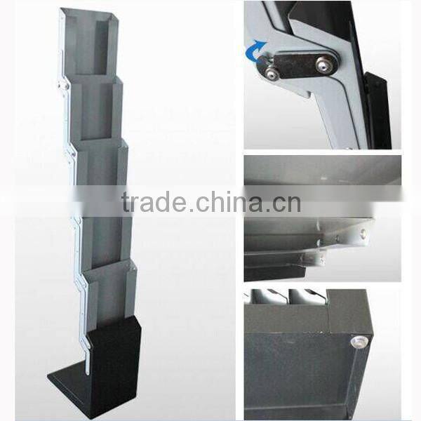 Powder Coating Metal Magazine Display Rack Booklet Stand Brochure Holder