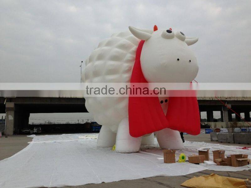 2016 new design largest PVC inflatable goat modeling for advertising
