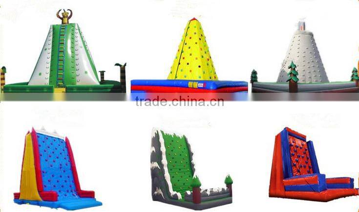 QH-CW-6-family indoor inflatable rock climbing wall for children inflatable rock climbing wall sale