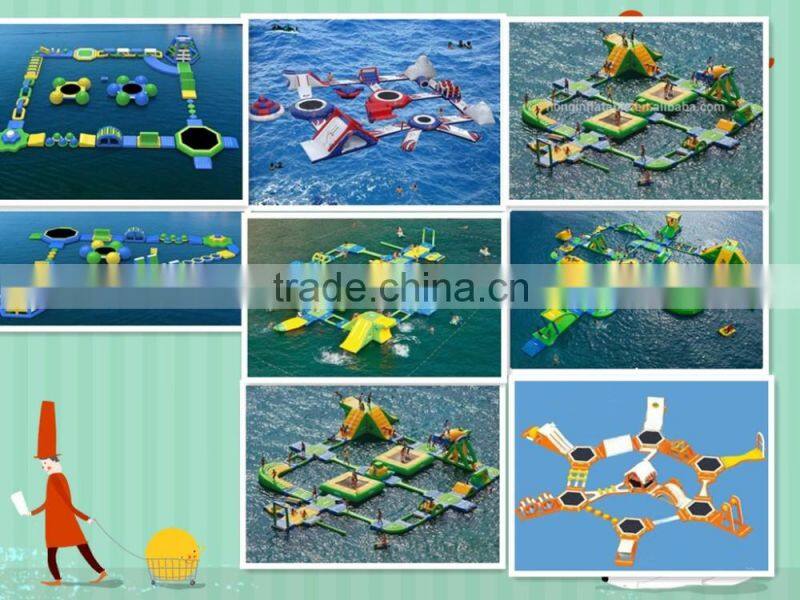 2016 QiHong hot sale inflatable water floating park for sea,inflatable water parks