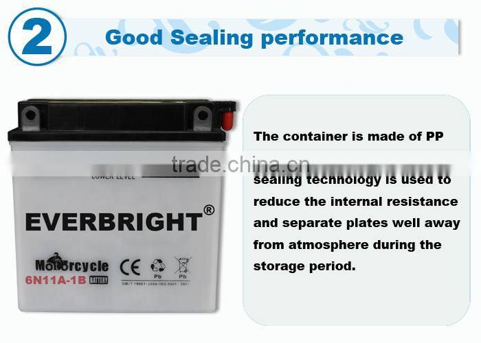 Credable Cina import and export 6v lead acid large capacity motorcycle battery agent