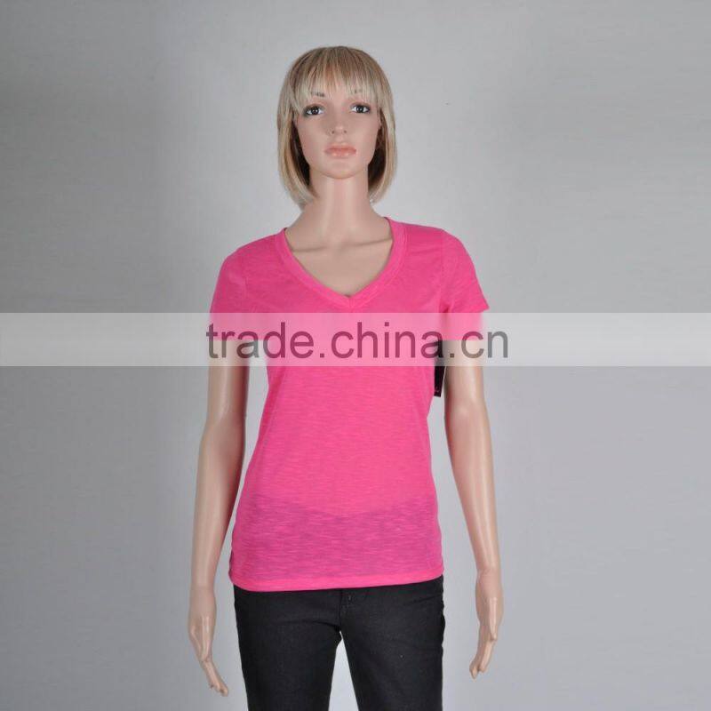 OEM Women blank short sleeve plain T shirt