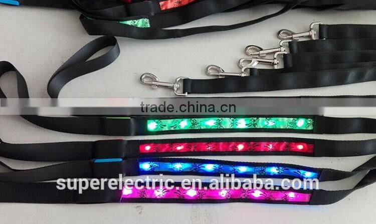 High grade eco-friendly pet lead leashes wholesale led lighted retractable dog leash