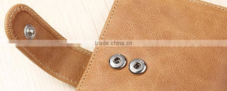 Customed business leather silicone card holder with metal buckle