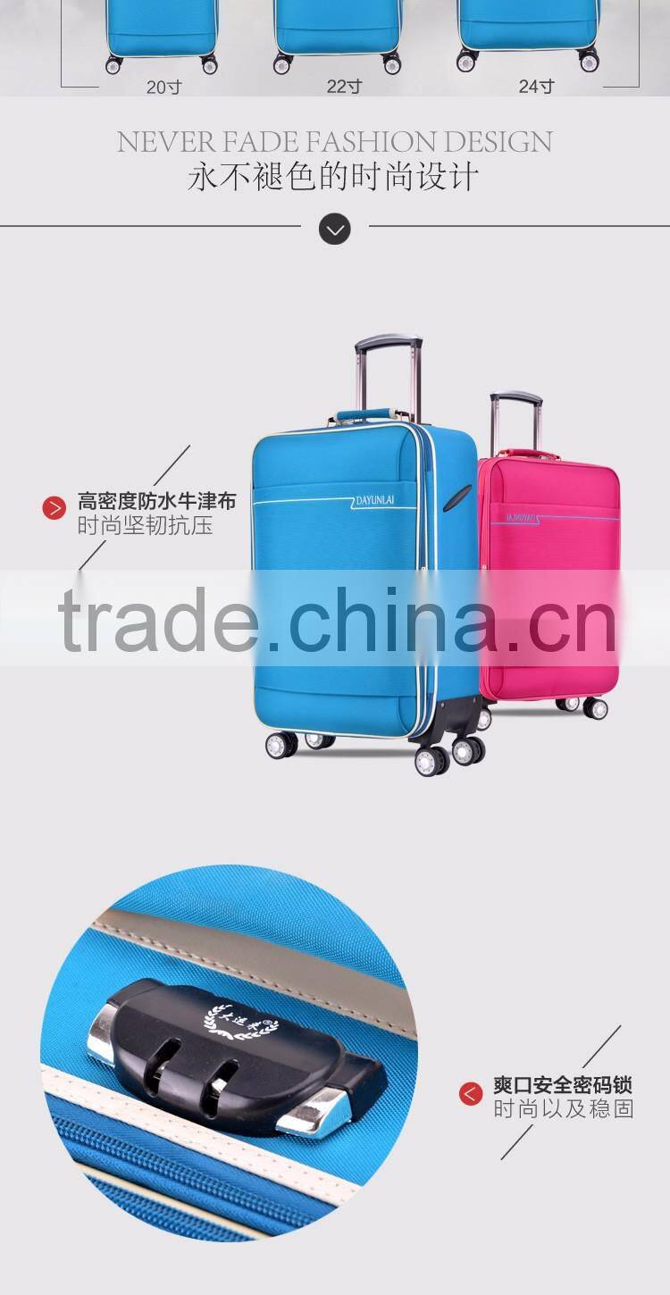 Canvas With Fabric Trolley Travel Luggage Cheap Travel Case Wheeled Luggage Used Lugggae For Sale