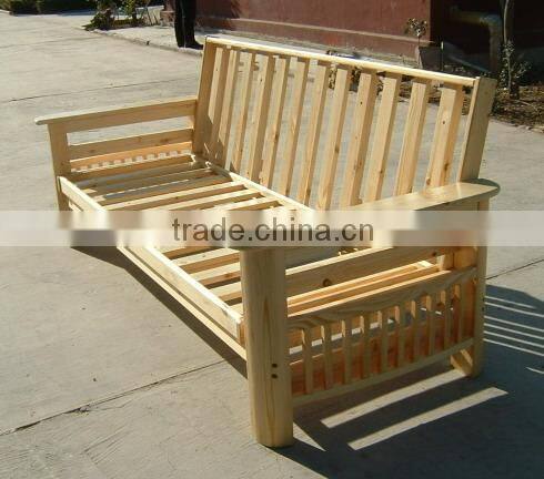 Solid wood futon frame sofa bed for living room furniture