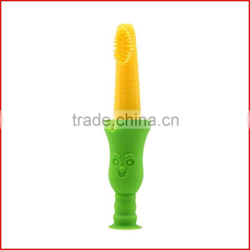 Silicone baby teething toothbrush soft power