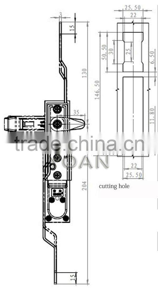 the cabinet lock rod control lock rod control industrial cabinet lock
