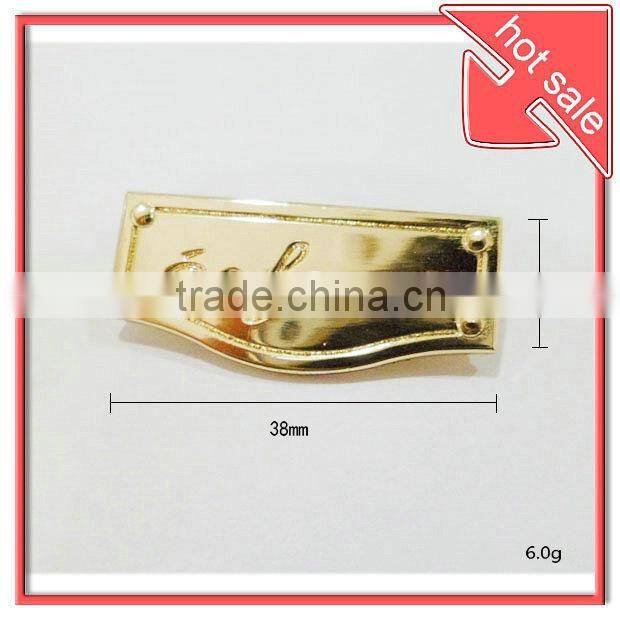 custom handbag metal logo plates/tag for handbags,luaage tag,brand logo plates