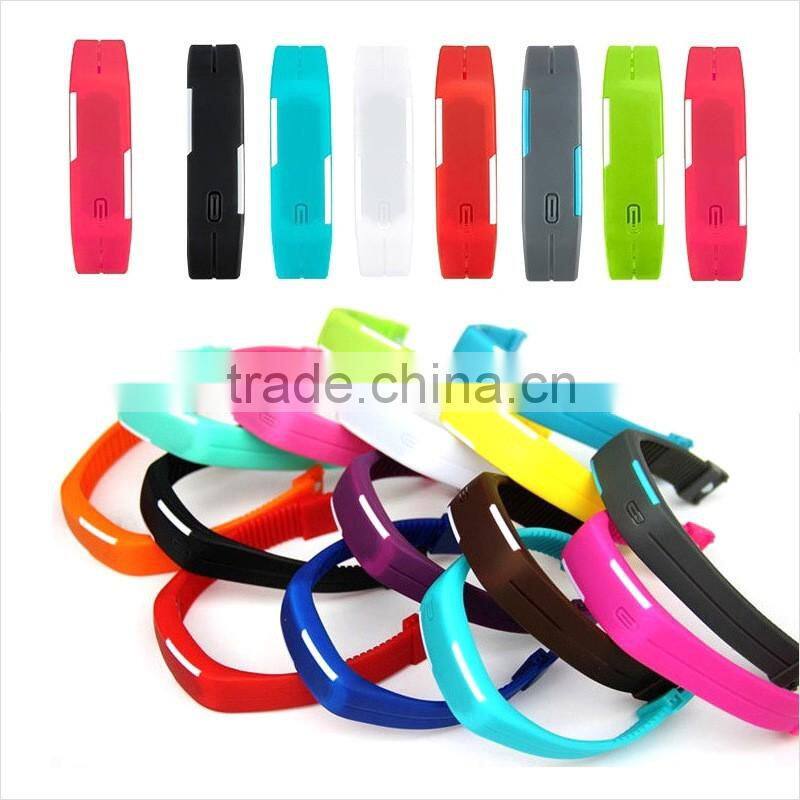 2016 New Fashion Silicone Touch Screen LED Bracelet Digital Wrist Watch For Promotion