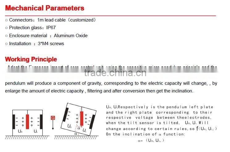 LCA310 Single axis Low cost Inclinometer With Voltage Output From Shenzhen Factory