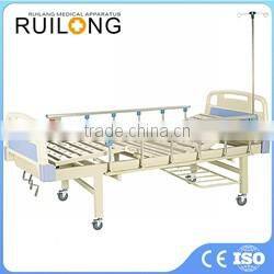 Normal Safe ABS Two Crank Cheap Manual Hospital Bed With Casters