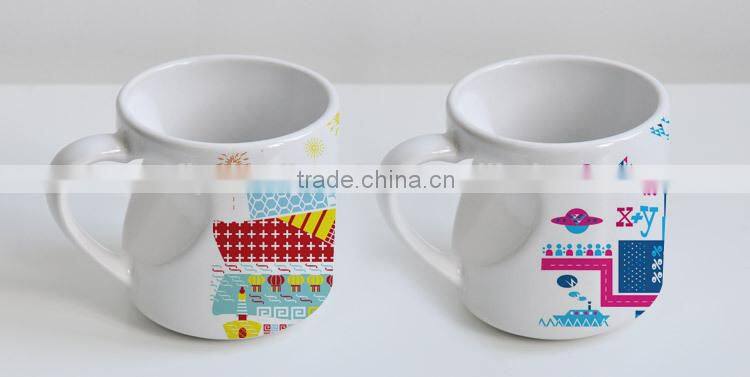 Printable Ceramic Mugs/ Mug for Gifts/ Mug for Promotions/ Heart shaped Mug/ Mug for Printing/ Mug for Sublimation