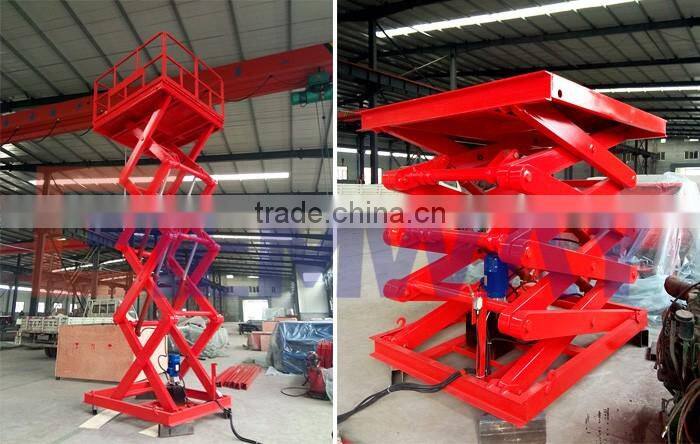 Fixed hydraulic in-ground scissor lift platform for sale