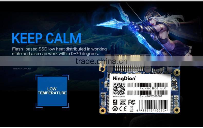 Original Brand KingDian Hard Disk 16GB Half slim sata2 Solid State Drive SSD internal hard drive price(H100 16GB)