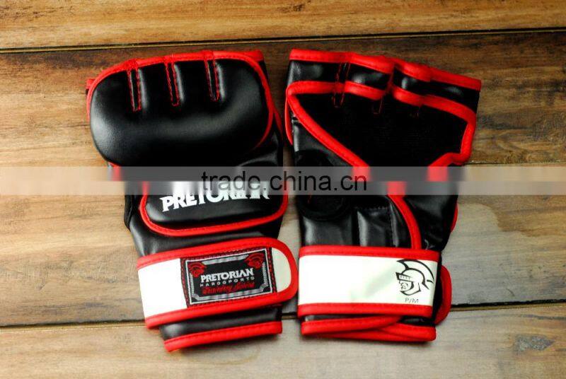 2016 new style high quality ufc mma kickboxing gloves half finger mma gloves for training in fashion sports and gym equipment