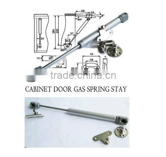 Cabinet gas spring strut support