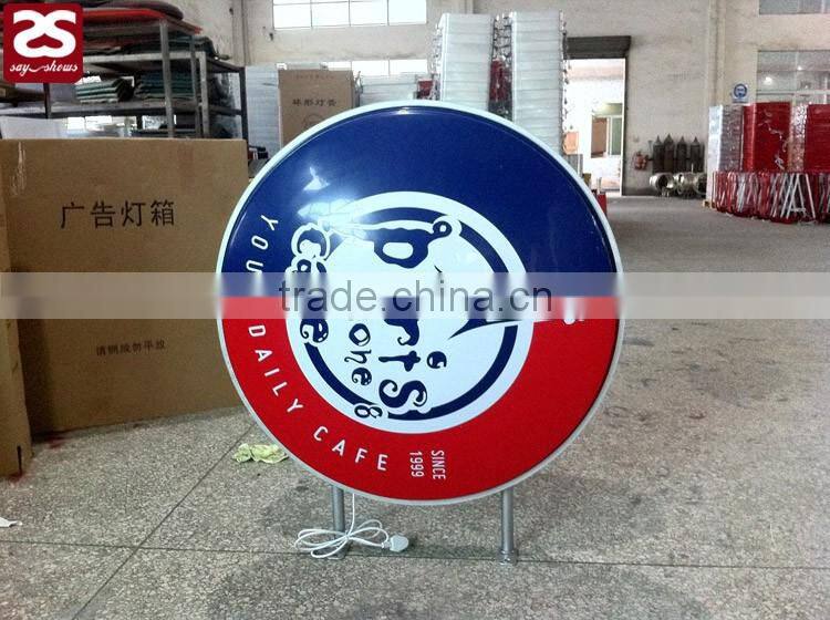 Vacuum Forming Acrylic Led Round Silk Screen Outdoor Advertising Light Box