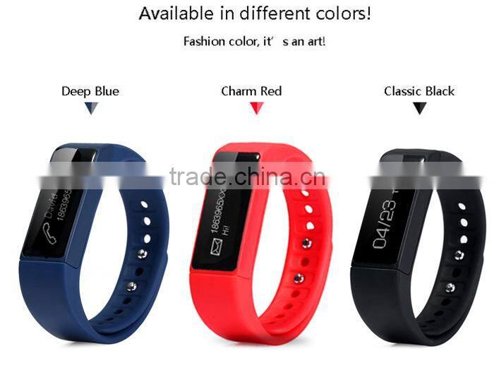 best selling I5 Plus Smart Bracelet Bluetooth 4.0 Waterproof Sleep Monitor Smart band Android 4.3 & IOS7.0 smart watch