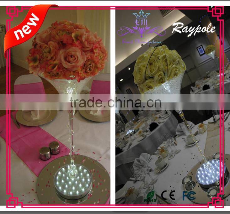 New product battery operated rechargeable led vase base light 6 inch centerpiece led lighting for all wedding/party celebration