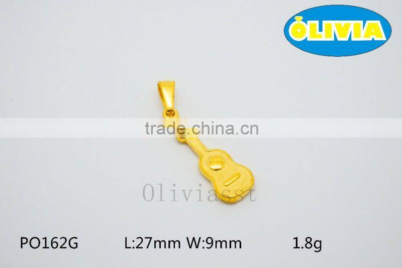Olivia 2016 New Fashion Modern 316 Stainless steel Cast Metal Musical Instruments Saxphone and Guitar Pendant