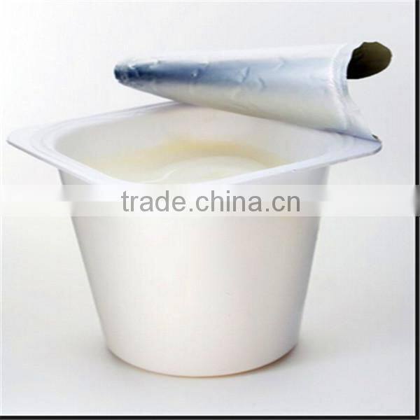 Alu foil with printing lacquer on one side heatseal coating on the other side for PS PVC cups