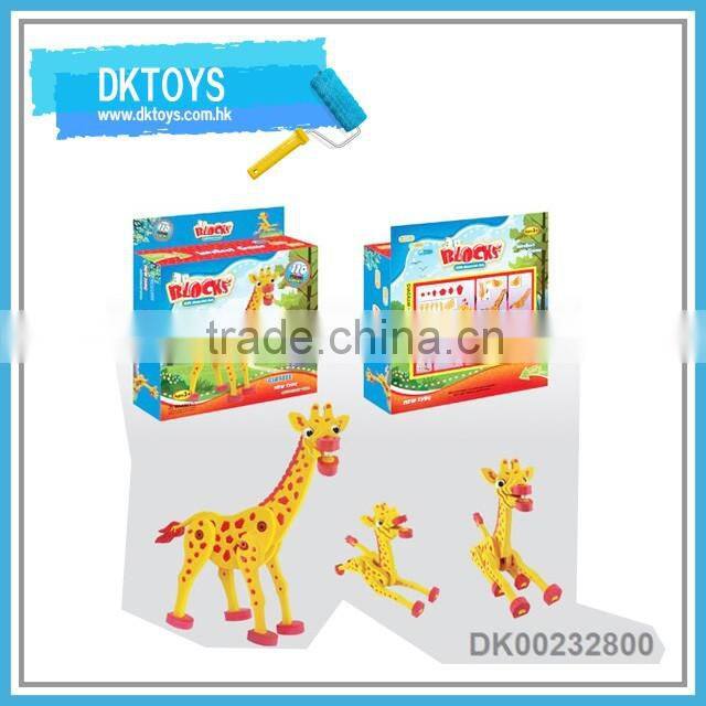 Hot Sale New DIY EVA Item Building Blocks Tiger Animal High Grade Kids Educational Toys