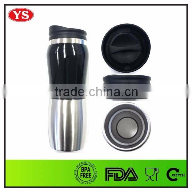 food grade double wall 14oz stainless steel tumbler with press lid