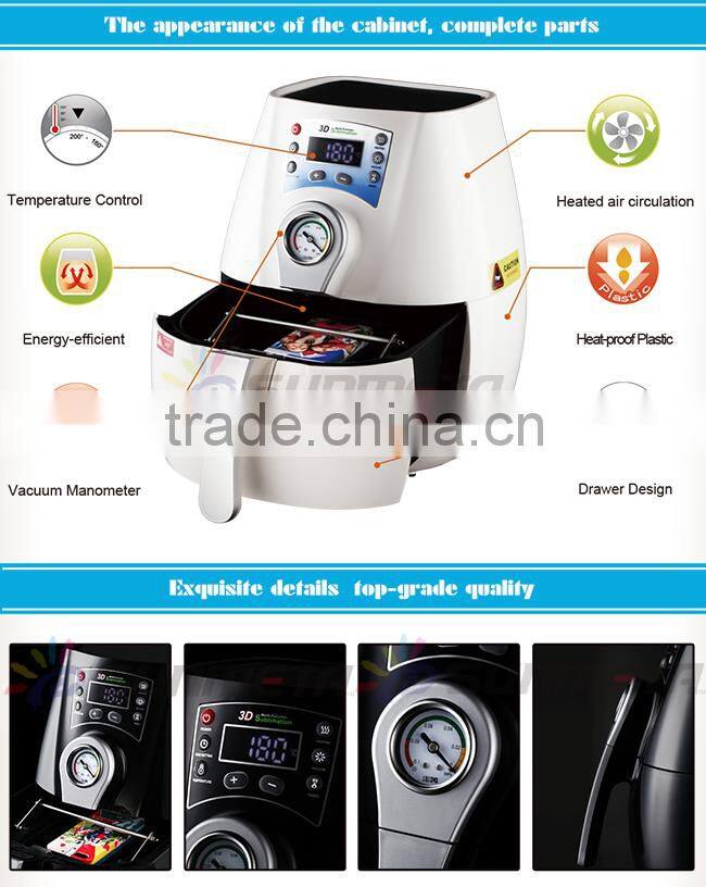 Sunmeta factory supply Mini 3D Sublimation machine, mug phone case heat press machine ST-1520