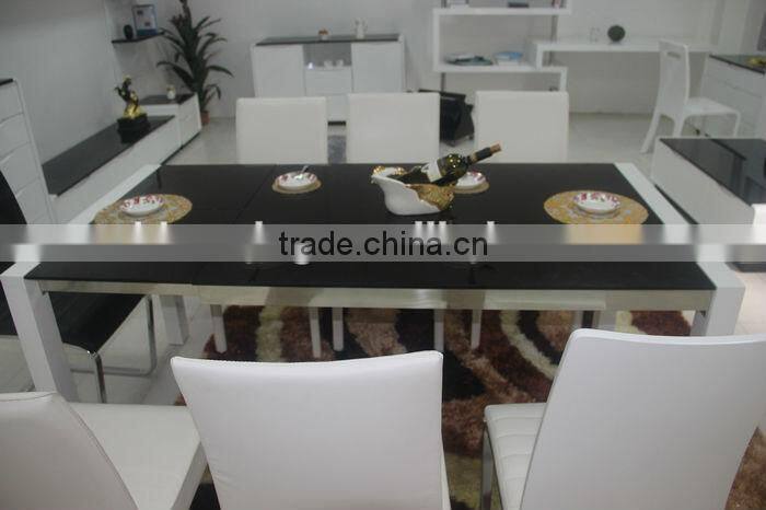 high gloss extandable morden MDF dining table