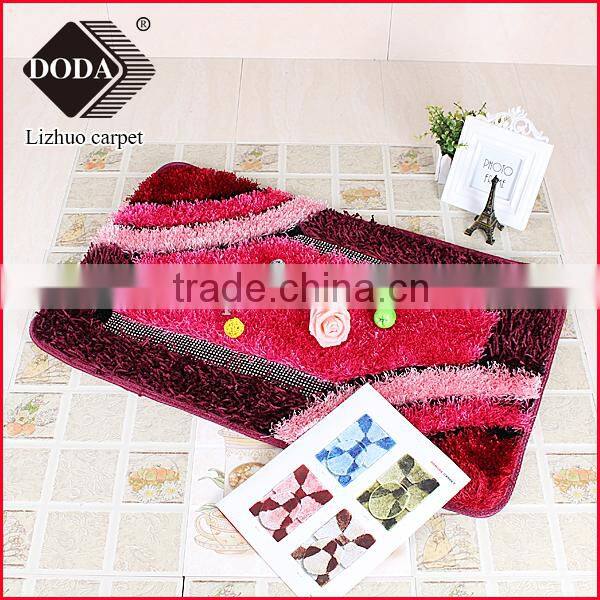 Long pile shagy polyester bathroom promotional gift mat