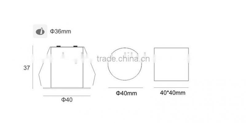 Tiny Downlight Led Downlight Ip54 36mm Hole 80 CRI TEC002S3WR2