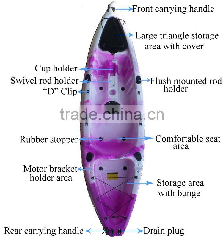 toppest full setted fishing kayak/rudder kayakocean kayak