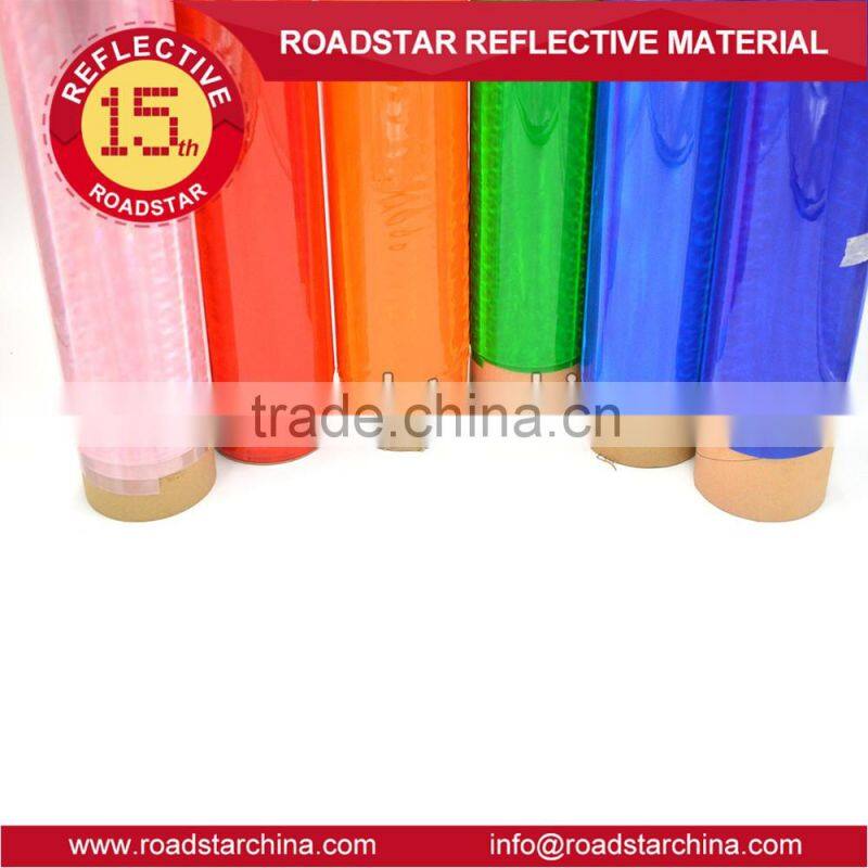 2016 Hotsale colorful Prism reflective PVC roll for sewing on clothes