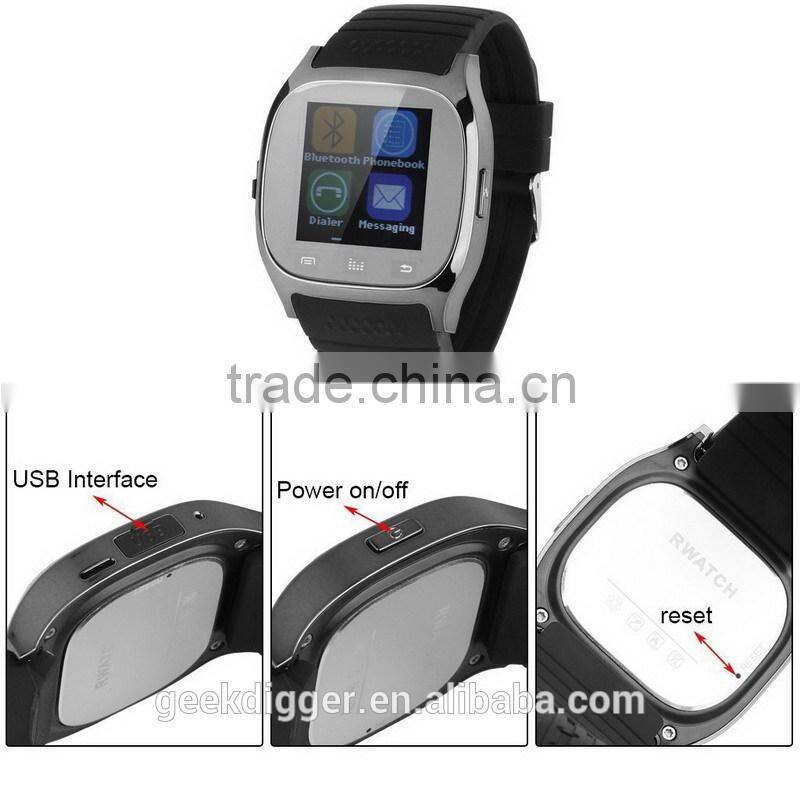 Smartwatch M26 -Black with LED Bluetooth Smartwatch M26 for Android ,IOS