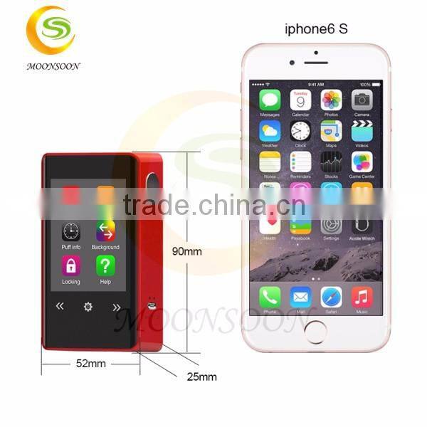 2016 the newets hells gate touch screen2*18650 external batteries 200w tc box mod vs halls gate 75w screen box mod