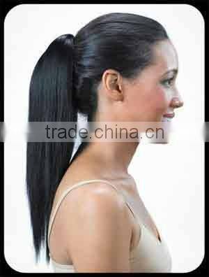Wholesale Top Quality 100% Virgin Indian Remy Weft Hair Extension Ponytail