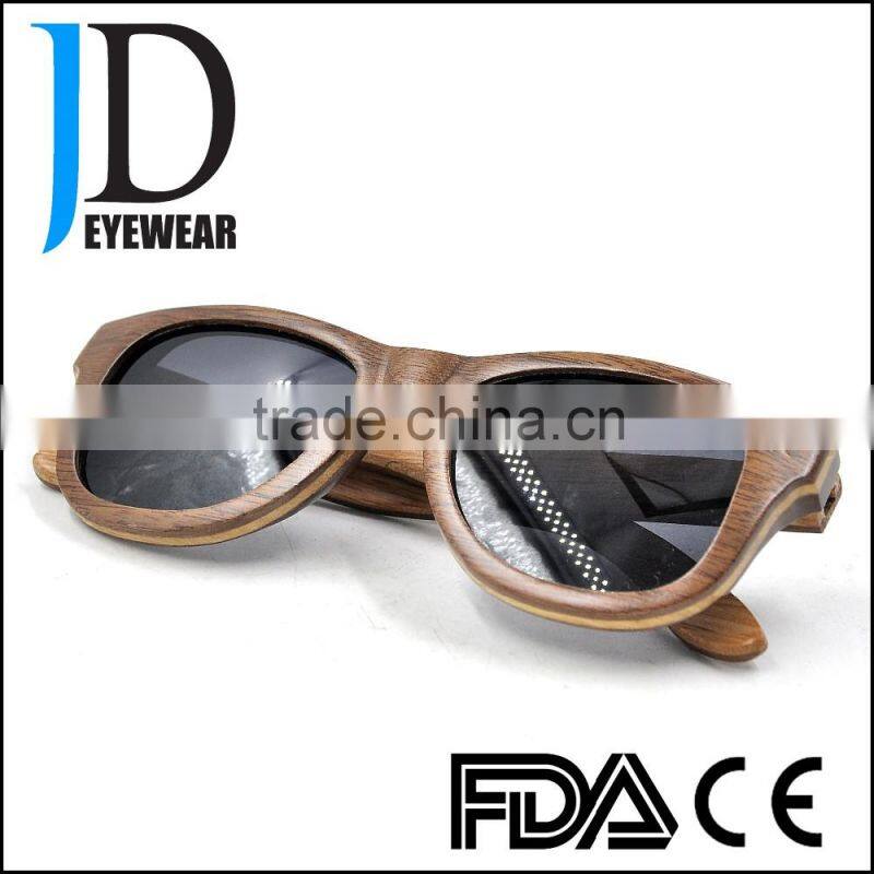 Discount 400 uv protect cool summer products layered Wooden sunglasses