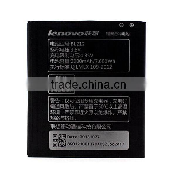 OEM Mobile Phone Battery Original Quality 2000mAh BL212 Batterij For Lenovo S898T A708T A628T A620T S8 Battery