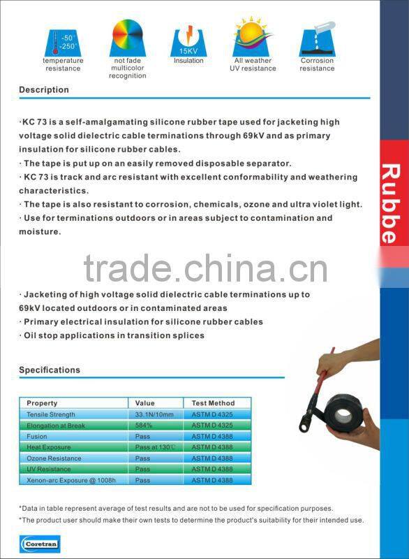 china supplier self-amalgamating silicone tape