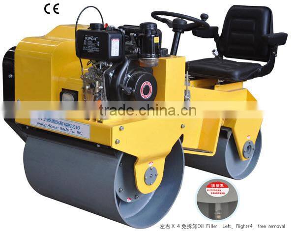 Double drum hydraulic drive vibratory small type road roller