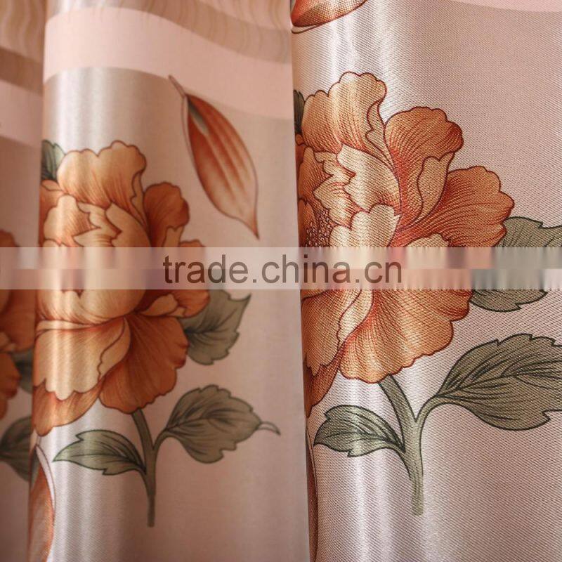 280cm polyester woven blackout curtain, custom fabric printing