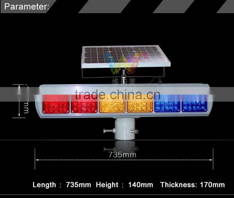 12pcs three colors module dual sides road safety led flashing warning light