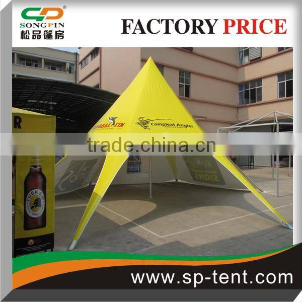 Hot sale 8m yellow outdoor party event star shape garden sauna tent